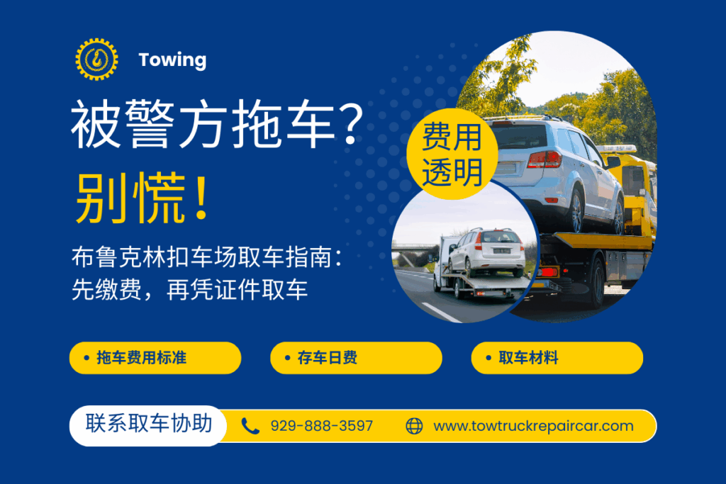 布鲁克林警方拖车 扣车场取车指南 Brooklyn police towing impound car retrieval guide
